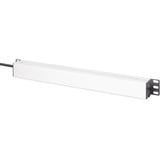 Digitus Steckdosenleiste 19" PDU mit Aluminiumprofil, 7-fach schwarz/aluminium, 2 Meter Kabel, 1 HE, mit Netzfilter und Überspannungsschutz