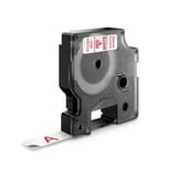 Dymo D1 ORIGINAL Schriftband, rot auf weiß, 12mm x 7 S0720550  