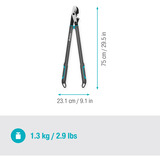 GARDENA Astschere EnergyCut Pro L grau/türkis, 75cm
