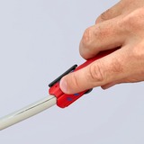 KNIPEX Universal-Abisolier-/ Abmantelungswerkzeug 16 85 125 SB rot/blau, für Rund- und Feuchtraumkabel