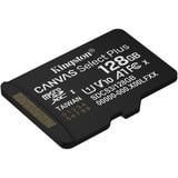 Kingston Canvas Select Plus 128 GB MicroSDXC, Speicherkarte schwarz, UHS-I U1, Class 10, V10