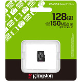Kingston Canvas Select Plus 128 GB MicroSDXC, Speicherkarte schwarz, UHS-I U1, Class 10, V10