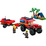 LEGO 60412 City Feuerwehrgeländewagen mit Rettungsboot, Konstruktionsspielzeug 