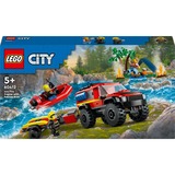 LEGO 60412 City Feuerwehrgeländewagen mit Rettungsboot, Konstruktionsspielzeug 