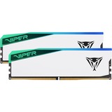 Patriot DIMM 32 GB DDR5-6200 (2x 16 GB) Dual-Kit, Arbeitsspeicher weiß, PVER532G62C42KW, Viper Elite 5 RGB, INTEL XMP, AMD EXPO