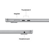 Apple MacBook Air (15") 2025 CTO, Notebook silber, 24 GB, 1 TB (1 TB SSD), M4, Schwedisch