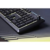 Corsair SKIFF 100 PLUS, Gaming-Tastatur schwarz, DE-Layout, Rubberdome