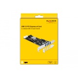DeLOCK PCIe x4 auf 4x ext. USB 3.2 Gen 1 Quad Channel, USB-Controller 4-pin-Stromanschluss