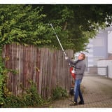 EINHELL Elektro-Stab-Heckenschere / -Säge GC-HC 90/2046 T rot/schwarz, 900 Watt, 2in1-Gerät: Teleskop-Heckenschere und Hochentaster