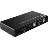 Lindy 2 Port KVM Switch HDMI 4K60, USB 2.0 & Audio, KVM-Switch 