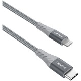 Nevox USB 2.0 Adapterkabel, USB-C Stecker > Lightning Stecker silber/grau, 50cm, PD, gesleevt