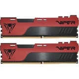 Patriot DIMM 32 GB DDR4-4000 (2x 16 GB) Dual-Kit, Arbeitsspeicher rot/schwarz, PVE2432G400C0K, Viper Elite II, INTEL XMP