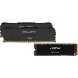 Crucial P5 1 TB + Ballistix DIMM 16 GB DDR4-3200 Kit, PC-Aufrüstkit PCIe 3.0 x4, NVMe, M.2 2280