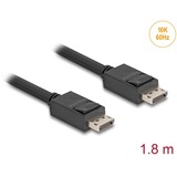 DeLOCK Kabel DisplayPort 2.1 Stecker > DisplayPort Stecker, 16K, 80 Gbps schwarz, 1,8 Meter