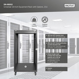 Digitus Universal 19-Zoll Equipment Rack mit Rollen, Rack, Server-Gehäuse schwarz, 21 Höheneinheiten