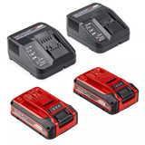 EINHELL Power X-Change Akku-Rasenmäher RASARRO 36/36, 36Volt (2x18V) rot/schwarz, 2x Li-Ionen Akku Plus 3,0Ah