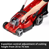 EINHELL Power X-Change Akku-Rasenmäher RASARRO 36/36, 36Volt (2x18V) rot/schwarz, 2x Li-Ionen Akku Plus 3,0Ah