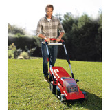 EINHELL Power X-Change Akku-Rasenmäher RASARRO 36/36, 36Volt (2x18V) rot/schwarz, 2x Li-Ionen Akku Plus 3,0Ah