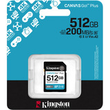 Kingston Canvas Go! Plus 512GB SDXC, Speicherkarte schwarz, UHS-I U3, Class 10, V30