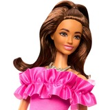 Mattel Barbie Fashionistas-Puppe mit pinkfarbenem Kleid mit Rüschenausschnitt 