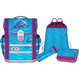 McNeill Ergo MAC Finny, Schulranzen blau/lila, 4 teilig