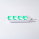 Shelly Steckdosenleiste Power Strip 4 Gen4 weiß, 1,5 Meter Kabel, mit Energiemessung