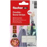 fischer GOW Montagestreifen Multipack, 40 Stück, Klebeband weiß, 22mm x 36mm