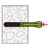 fischer Spreizdübel SX Plus Green 8x40 S K grün, 10 Stück, mit Schraube