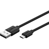 goobay USB 2.0 Kabel, USB-A Stecker > Micro-USB Stecker schwarz, 1 Meter