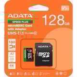ADATA SPEED PLUS microSDXC 128 GB, Speicherkarte UHS-I U3, Class 10, V30, A2