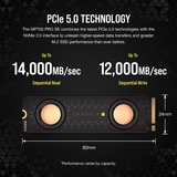 Corsair MP700 PRO SE Hydro X 4 TB, SSD schwarz, PCIe 5.0 x4 | NVMe 2.0 | M.2 2280, mit Wasserkühlungs-Block