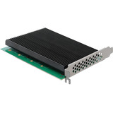 DeLOCK PCIe 5.0 x16 Karte > 4x int. M.2 NVMe + Kühlkörper, Schnittstellenkarte 