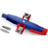 KNIPEX Stift-Schaltschrankschlüssel 00 11 07, Steckschlüssel blau/rot, Länge 145 mm