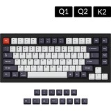 Keychron OEM Dye-Sub PBT Keycap-Set - Bluish Black White, Tastenkappe dunkelblau/weiß, für Q1/Q2/K2, US-Layout (ANSI)