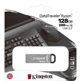 Kingston DataTraveler Kyson 128 GB, USB-Stick silber, USB-A 3.2 Gen 1