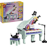 LEGO 31392 Creator 3-in-1 Deko-Klavier mit Katze, Konstruktionsspielzeug 