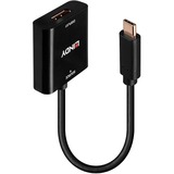 Lindy USB Konverter, USB-C Stecker > DisplayPort Buchse schwarz, 21cm, 4K 144Hz