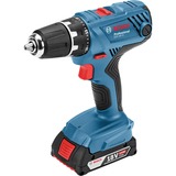 Bosch Akku-Bohrschrauber GSR 18V-21 Professional, 18Volt blau/schwarz, 2x Li-Ionen Akku 2,0Ah, in L-BOXX