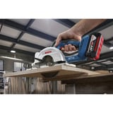 Bosch Professional Akku-Handkreissäge GKS 18V-51 Professional solo, 18Volt blau/schwarz, ohne Akku und Ladegerät, Ø 140mm, in L-BOXX