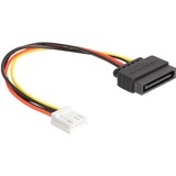 DeLOCK Strom-Adapterkabel SATA 15 Pin Stecker > 1x Floppy 4 Pin Buchse 15cm