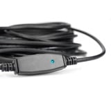 Digitus Aktives USB 3.2 Gen 1 Verlängerungskabel, 10 Meter schwarz, Repeater Kabel