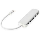 Digitus USB Type-C™ 4-Port Hub (USB 3.0) + PD, USB-Hub silber
