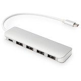 Digitus USB Type-C™ 4-Port Hub (USB 3.0) + PD, USB-Hub silber