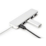 Digitus USB Type-C™ 4-Port Hub (USB 3.0) + PD, USB-Hub silber
