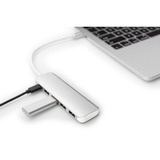 Digitus USB Type-C™ 4-Port Hub (USB 3.0) + PD, USB-Hub silber