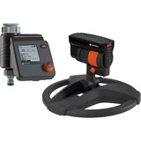 GARDENA Viereckregner AquaZoom compact Set, mit Steuerung Select grau/orange