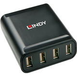 Lindy 4 Port USB 2.0 Cat.6 Extender, USB-Extender schwarz, 60m