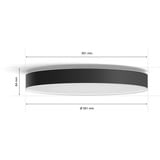 Philips HUE White Ambiance Enrave Deckenleuchte XL, LED-Leuchte schwarz, inkl. Dimmschalter