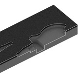 Wera 9881 Schaumstoffeinlage für KNIPEX Zangen Set 2, leer schwarz/grau, für Tool Rebel Werkstattwagen