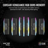 Corsair DIMM 16 GB DDR5-5200 (2x 8 GB) Dual-Kit, Arbeitsspeicher schwarz, CMH16GX5M2B5200C40, Vengeance RGB, INTEL XMP